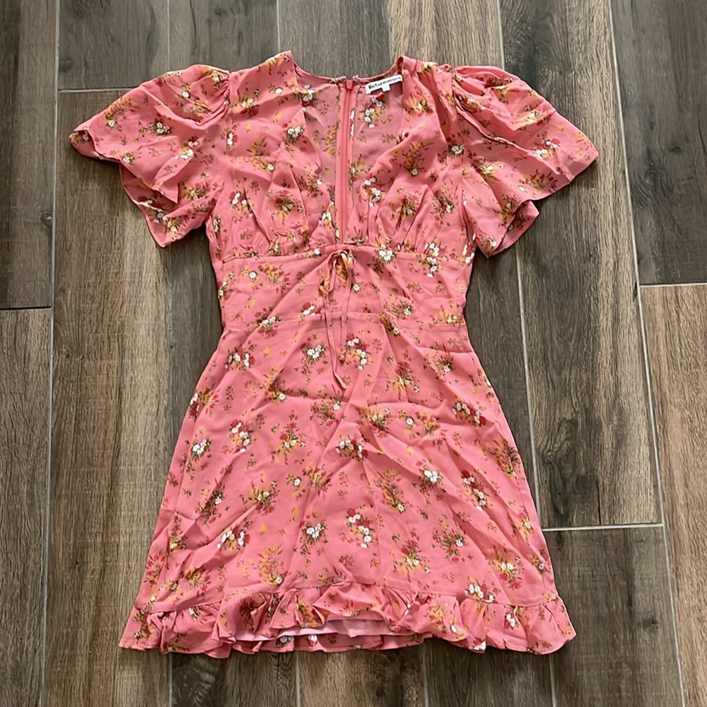 Reformation Pink Floral Mini Dress